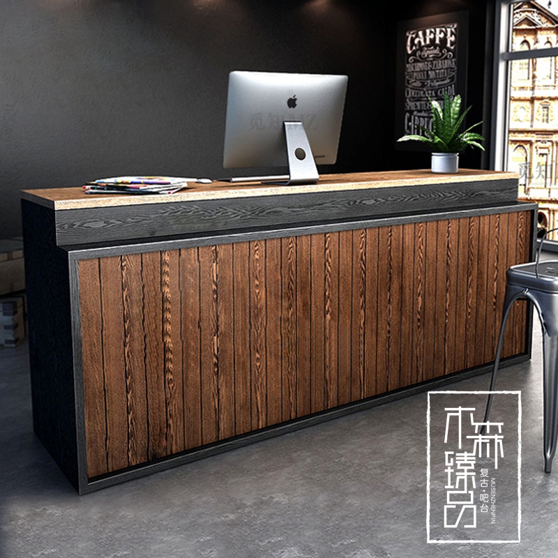 [USD 257.68] Retro industrial wind cashier barber shop clothing store