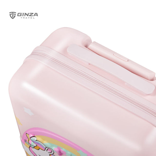 Ginza Luggage Cute Women's Trolley Case Children's 20-Inch Silent Pink Student Can Sit gift Original Designer