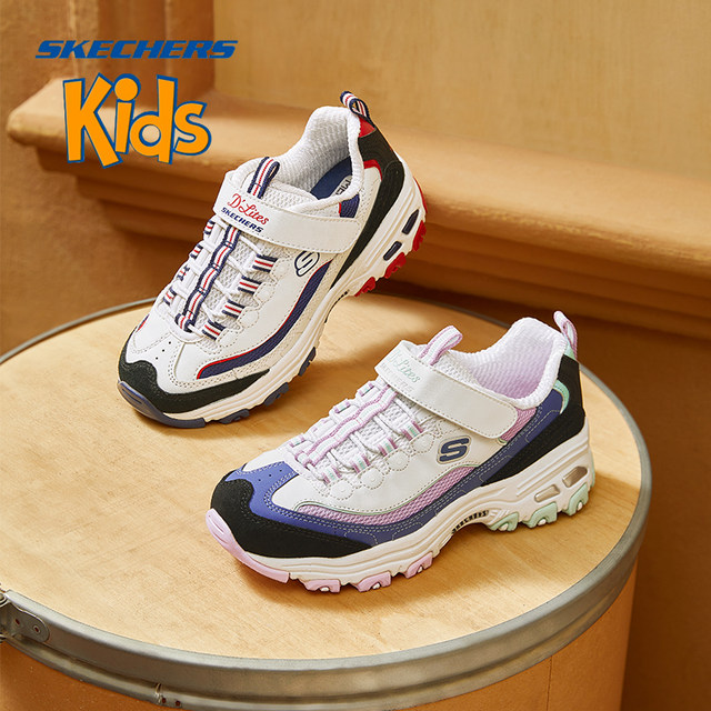 ເກີບເດັກນ້ອຍ Skechers Skechers ດູໃບໄມ້ລົ່ນໃຫມ່ Velcro ເກີບ sneakers ພໍ່ຂອງເດັກນ້ອຍ 302536L