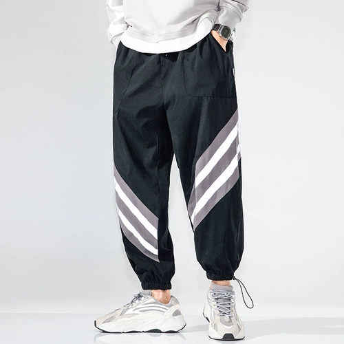 Мужские осенние универсальные трендовые штаны в стиле хип-хоп, 2020, на шнурках, оверсайз