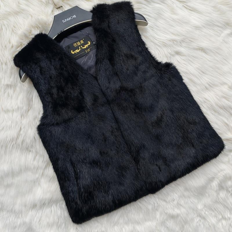 2024 New Fur Vest for Women, Rabbit Fur Whole Skin Vest, Rex Rabbit Fur Coat, Korean Style Warm Vest, Special Price