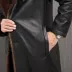 Áo khoác lông chồn dài trùm đầu nam da lỏng lẻo hai lớp da bò da cao cấp Hained leather áo gió - Quần áo lông thú áo choàng nam Quần áo lông thú