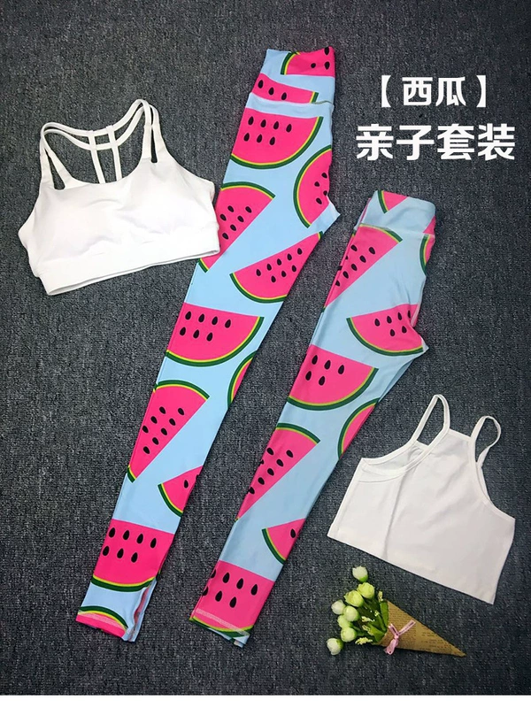 Quần áo tập yoga cho cha mẹ và con gái Quần áo tập thể dục bó sát