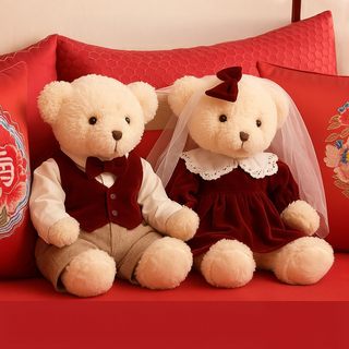 压床娃娃一对结婚高档新款公仔抱枕情侣玩偶婚房布置摆件新人礼物