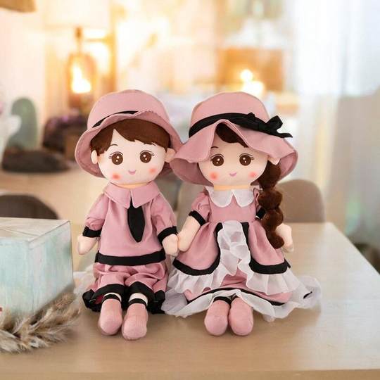 Ein Paar Bettpresspuppen für die Ehe, neue High-End-Hochzeitsplüschtiere, Schlafpuppen, Geschenke für Jungen und Mädchen