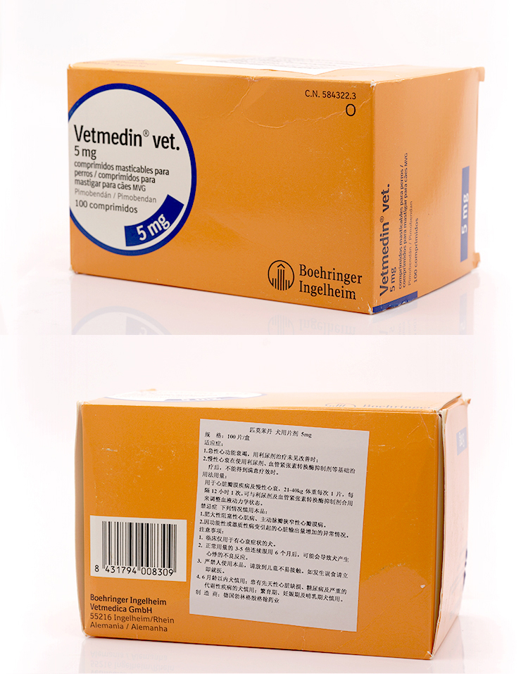 Xác thực pimobendan thú cưng chó mèo khó thở tim phì đại suy tim hẹp khí quản hẹp 5mg 50 viên - Cat / Dog Health bổ sung 	sữa cho mèo mới sinh