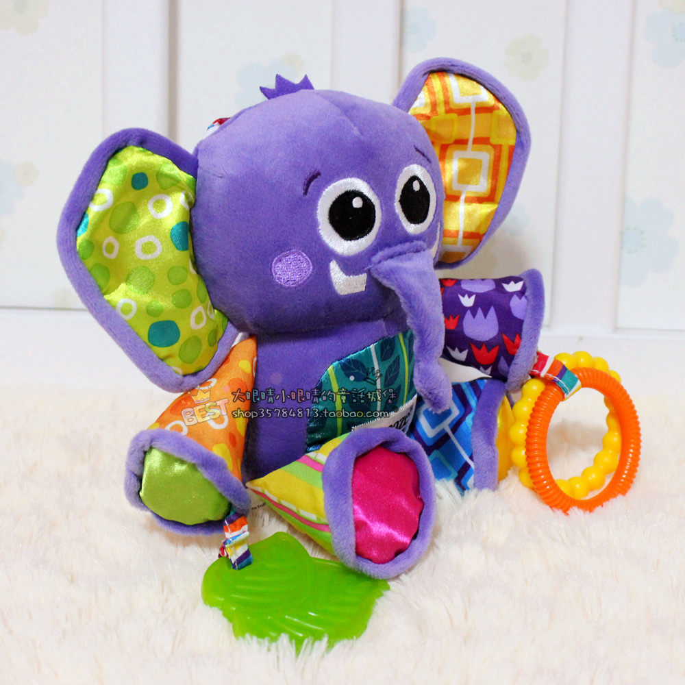 American LAMAZE SUPER-Q Elephant Doll Lathe Hung paper BB instrumental ring solid denture