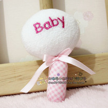 Japanese Brands Pink Pure Cotton Towel Stock Hand Grip Rocking Bell Stick Exercise Hearing and gripping ability High 10cm