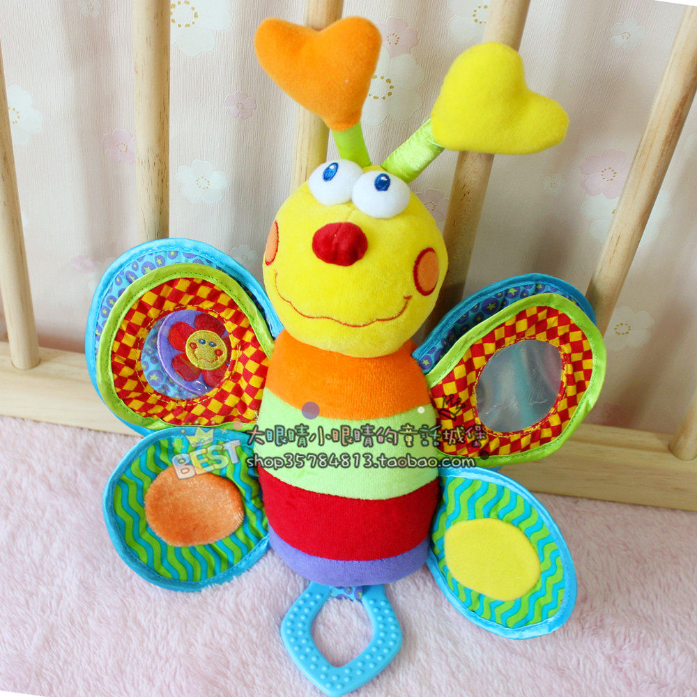 Australian Jollybaby oversized butterfly pull Suzuki bedside music Suzuki has music game-safety mirror solid teeth, etc.