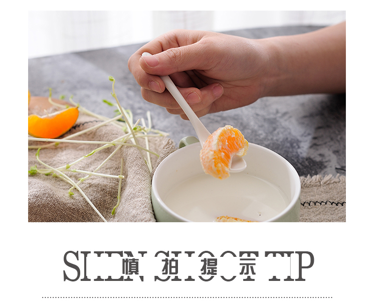 Màu trắng tinh khiết cao cấp gia đình gốm nhỏ muỗng cơm súp súp muỗng muỗng muỗng muỗng gia dụng bộ đồ ăn muỗng - Đồ ăn tối bộ bát đĩa sứ cao cấp