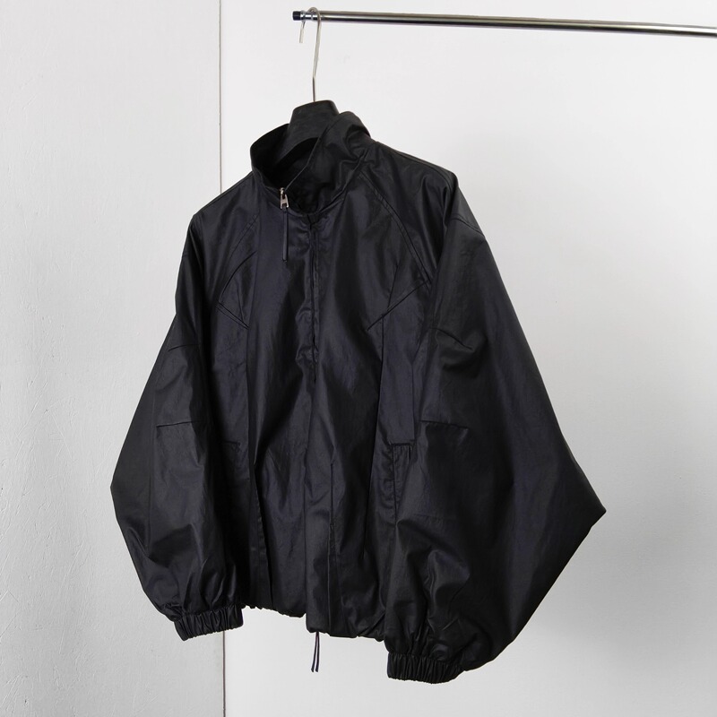 【Aw Three Gold】Unique Design Versatile Short Stand Collar Jacket Loose Coat Minimalist Black Top for Men 【Aw Three Gold】Unique Design Versatile Short Stand Collar Jacket Loose Coat Minimalist Black Top for Men