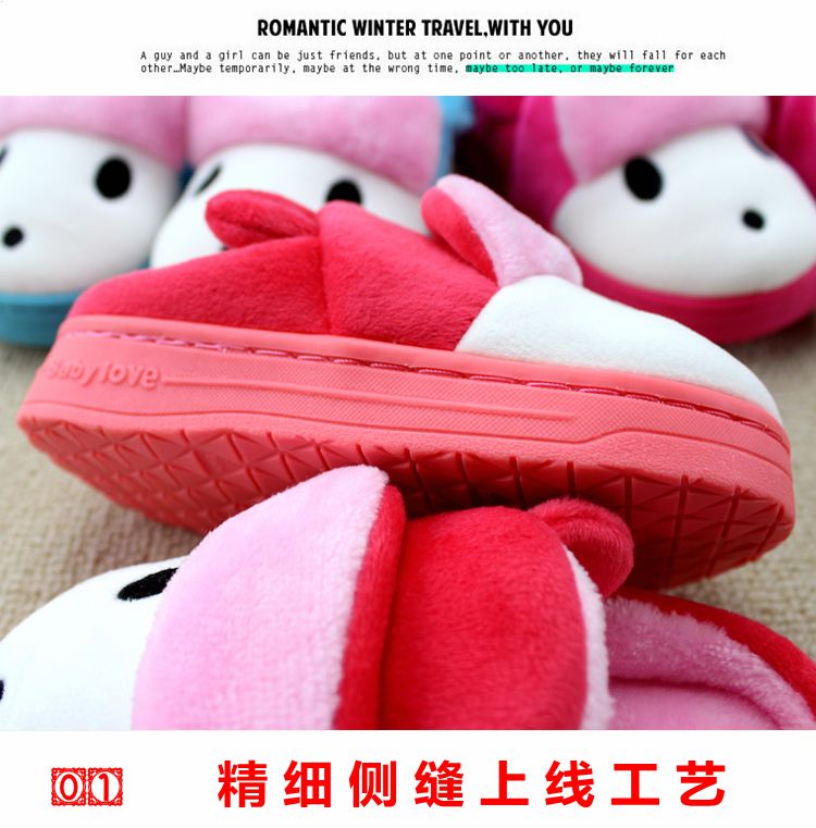 Pantoufles enfants en suède pour hiver - semelle caoutchouc - Ref 1036183 Image 8