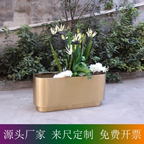 Home Foreign Minister Groove Stainless Steel Flower Trough Oval Florator Restaurant Partition Villa Hotel Showroom Metal Trellis