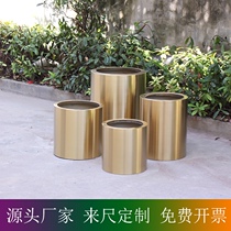 Drawing Gold Stainless Steel Basin Womens Clothing Shop Green Planting Display Shop Window Props Simulation Pelvic Family Gardening