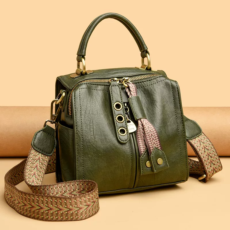 Boston bag, one-shoulder bag, shoulder bag, universal pillow, genuine leather