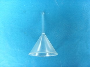 手工短颈玻璃漏斗 三角漏斗 直径50mm 60mm 75mm 90mm