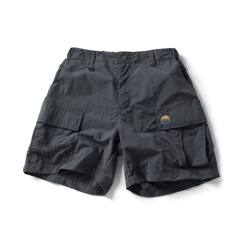 Japanese-Style Trendy Functional Workwear Three-Quarter Shorts for Men, Knee-Length or Shorter, Summer Thin Quick-Dry Outdoor Shorts, Plus Size