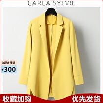 Small suit jacket large size womens clothing early spring 2021 new fat mm slightly fat design sense womens spring suit top