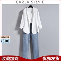 CARLA SYLVIE large SIZE WOMENS wear AGE-REDUCING WESTERN style TWO-PIECE fried street fashion suit womenS suit temperament AUTUMN OUTFIT