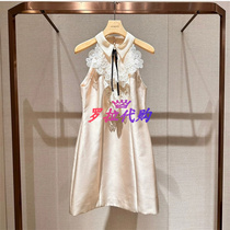 JORYA Zhuoya 2024 new summer counter lace sleeveless A-line halter dress Q121401B