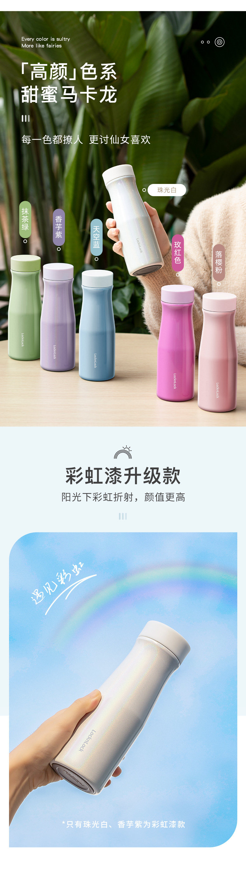 LOCK&LOCK 乐扣乐扣 彩虹不锈钢保温杯 400ml 图2