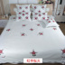 Flower giường khâu 5 gia đình bốn gối bông trắng áp dụng một tấm 1.8m đôi 1,5m - Bộ đồ giường bốn mảnh gối mền 2 trong 1 Bộ đồ giường bốn mảnh