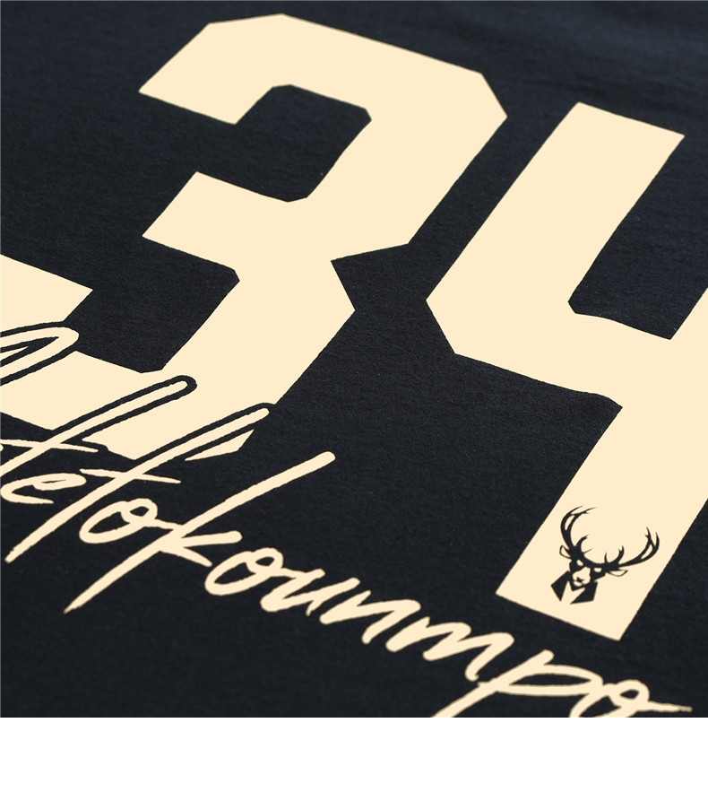 NBA New Summer Clinch Tee Love Series Bucks Adeto Kunbo Cotton Áo thun nam ngắn - Áo phông thể thao áo thun lining