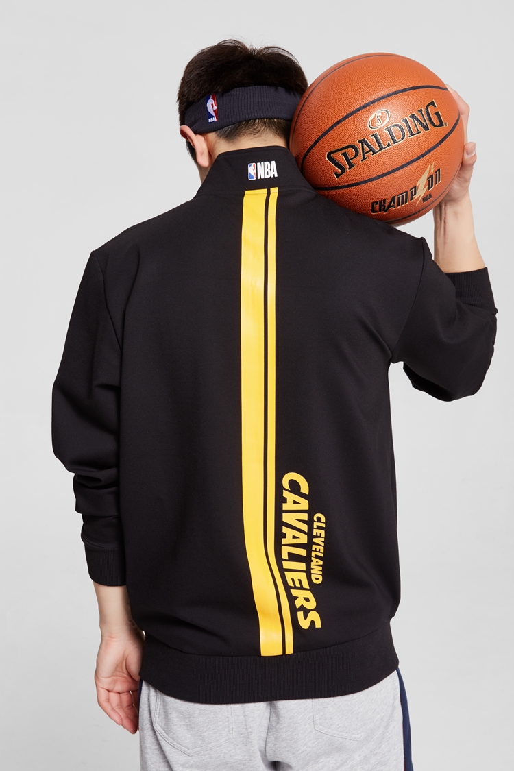 NBA Cavaliers thời trang đứng cổ áo xu hướng cardigan áo khoác thể thao áo khoác nam áo khoác lining nữ