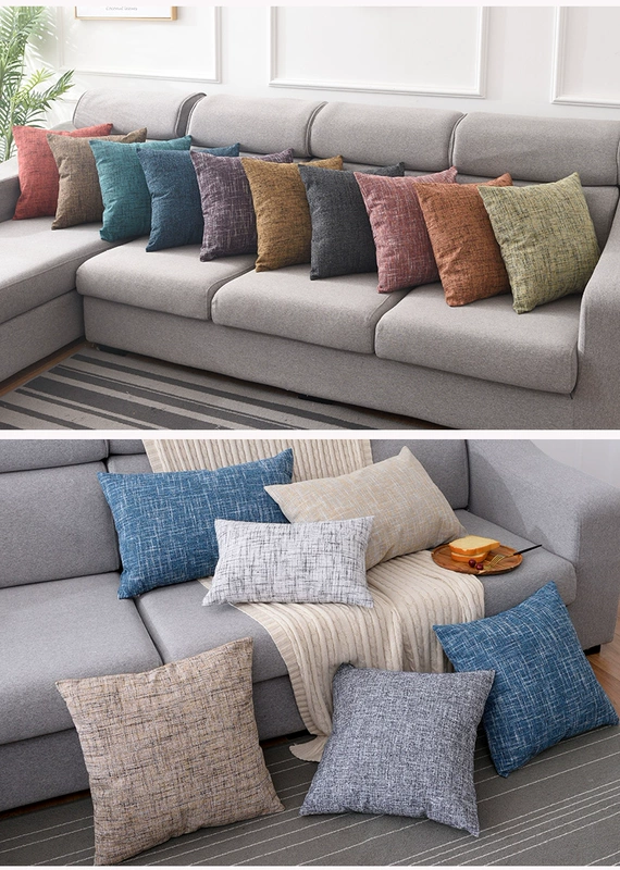 Simple khăn trải giường đệm sofa gối phòng khách ghế sau gối đệm thắt lưng gối xe gối bìa tùy chỉnh - Trở lại đệm / Bolsters gối vuông tựa lưng sofa