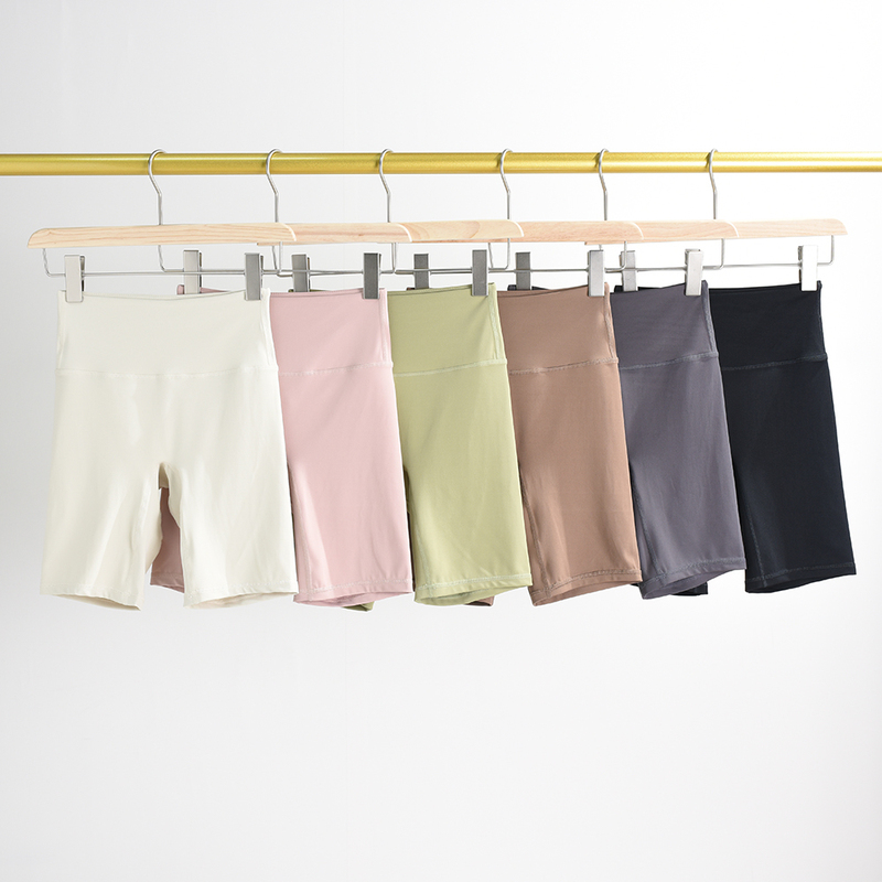 Nude-Feel Five-Point Shorts for Women, High-Waisted, Butt-Lifting, Tight-Fitting, Slimming, Fitness Cycling Shorts, Suitable for Wearing Outside, Yoga Shorts for Summer