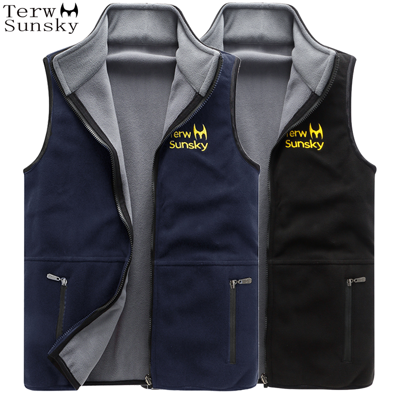 Autumn-winter-style grip suede horse waistcoat Male outdoor vest warm and breathable two sides wear casual waistcoat rocking grain suede jacket-Taobao