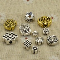 Tibetan silver alloy loose beads accessories National style retro handmade necklace bracelet diy bracelet accessories material decoration