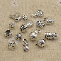 DIY Tibetan silver accessories pendant pendant pendant beads accessories handmade ethnic style men and women bracelet necklace jewelry material