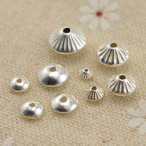 925 sterling silver accessories UFO beads abacus beads DIY bracelet jewelry beads beads light beads silver beads