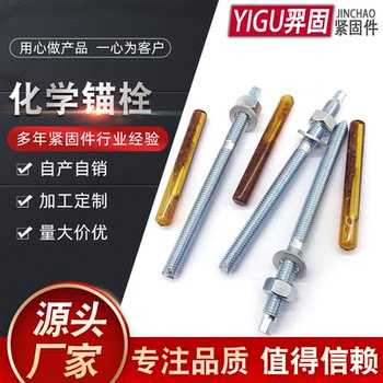 化学螺栓加长化学锚栓镀锌膨胀螺丝M8M10M12M14M16M18M20M24M30