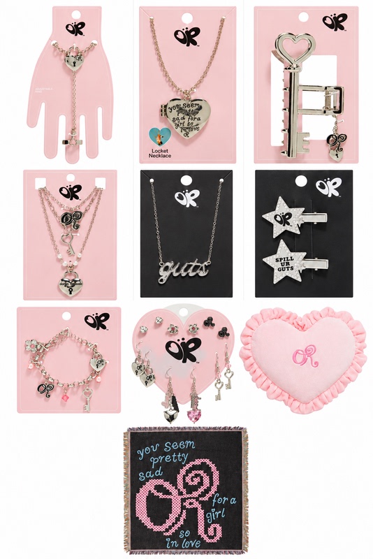 Olivia Rodrigo Hot Topic Official Merchandise or Heart Necklace Bracelet Ring Hairpin Guts