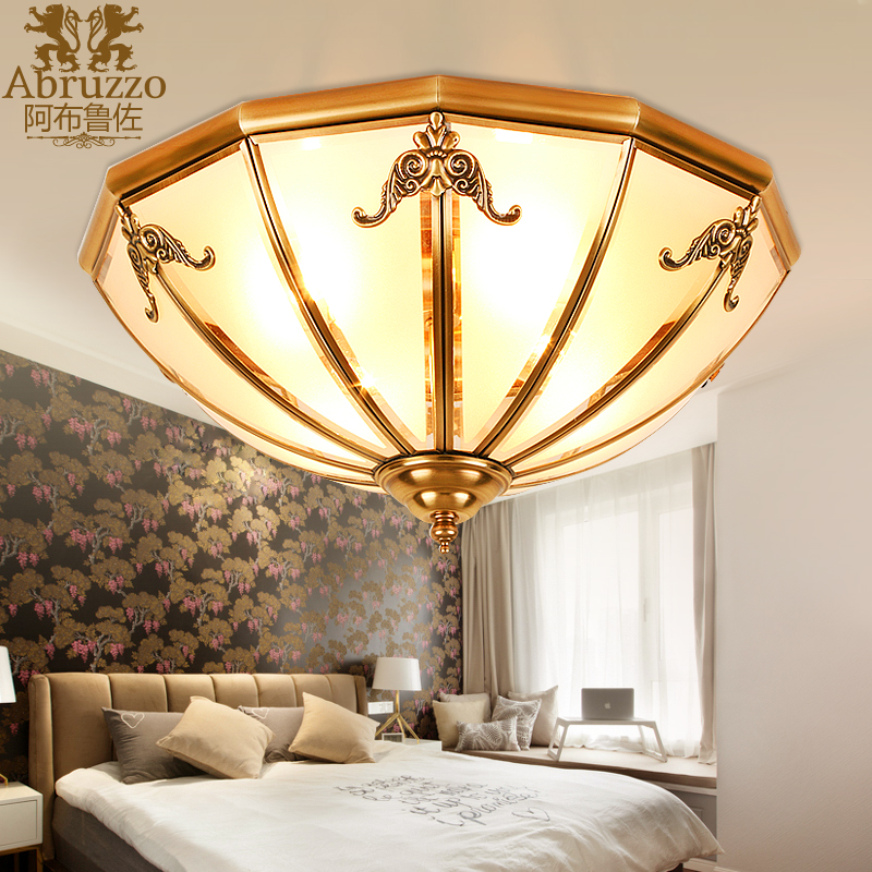 American all copper ceiling lamp Copper lamp Ceiling lamp American solder butterfly lamp Bedroom lamp Art lamp