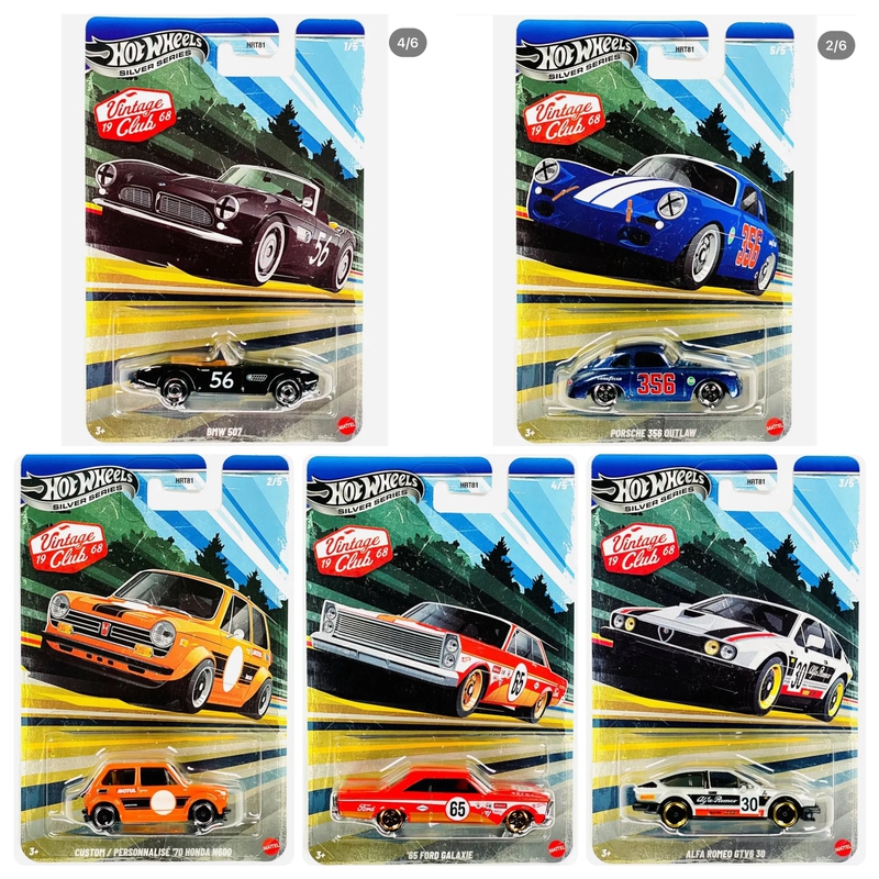 26 Hot Wheels Silver Label Series Vintage Racing Car Bmw 507 Porsche 356 Collectible Hrt81 26 Hot Wheels Silver Label Series Vintage Racing Car Bmw 507 Porsche 356 Collectible Hrt81