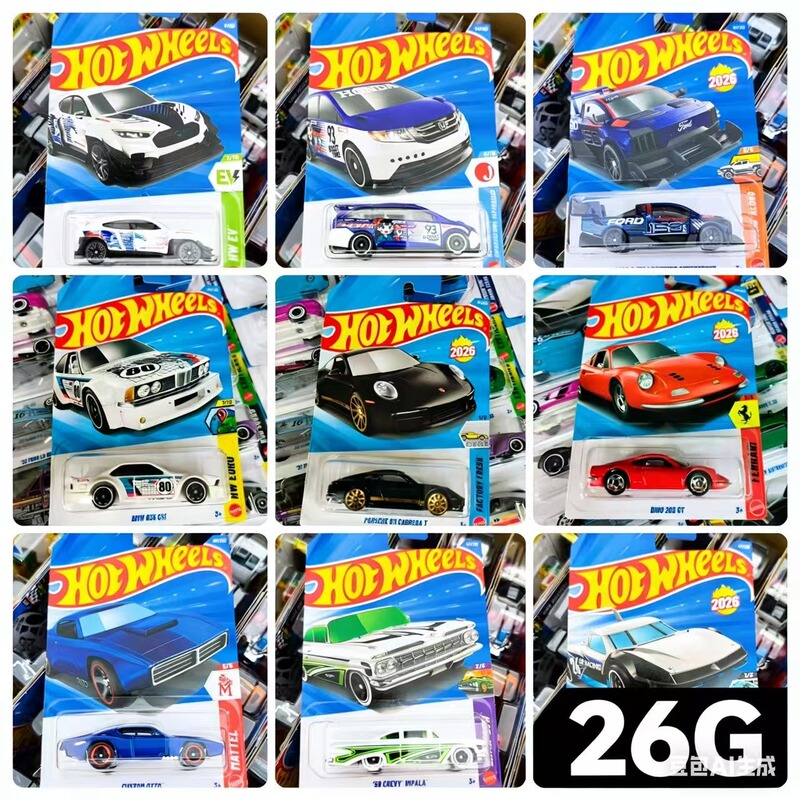 Hot Wheels 26g Popular Regular Car Model Ferrari F1 Red Bull Lamborghini Hurricane 64 Scale Alloy C4982