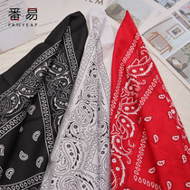 Hip hop hiphop headscarf Generous Towel Retro Cashew Flowers Tide People Transport Personality sweat Street Dance with male and female style