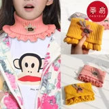 Детский удерживающий тепло демисезонный шарф, ветрозащитный шарф-платок для мальчиков, с защитой шеи