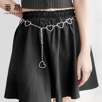 Loving Waist Chain 100 lap Decorative Belt Woman Dress dress Waist Metal Chain with JK Gneskirt Pants Skirt With Accessories