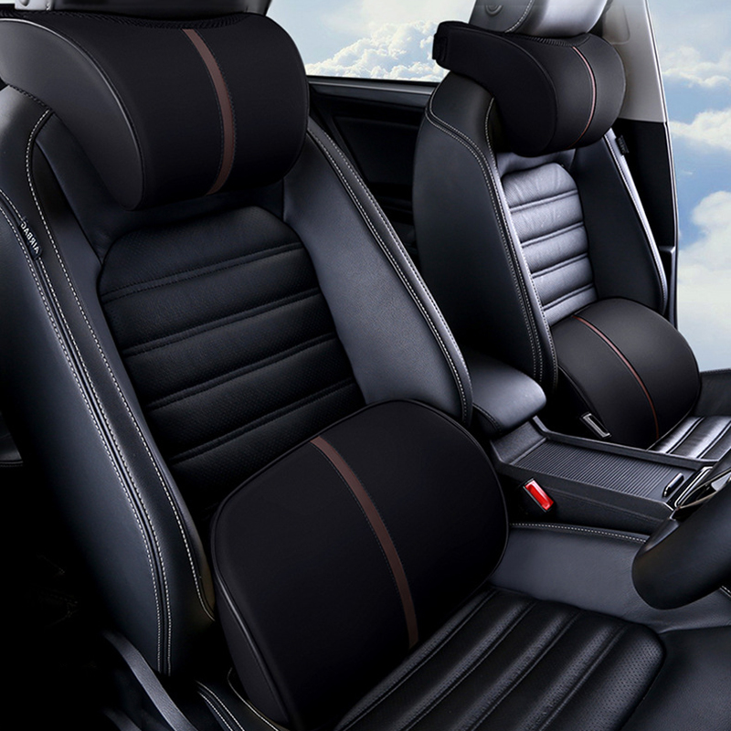 Car Pillow Lumbar Memory Foam Head Pillow Neck Pillow Crest Pillow Seat Pillow Car Interior Supplies Set