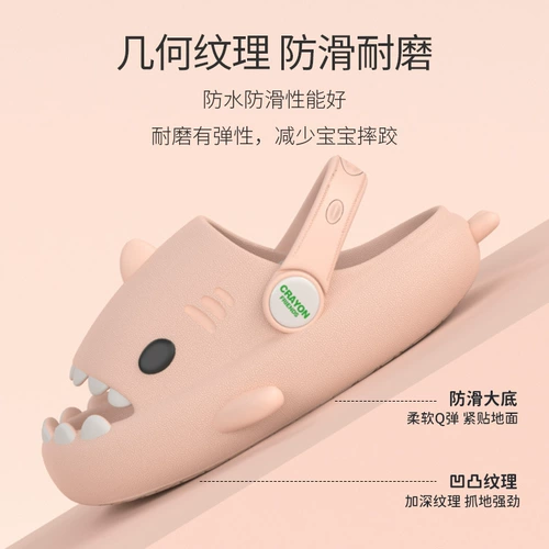 Трехмерная детская акула, детские нескользящие мультяшные сандалии на платформе, тапочки, мягкая подошва