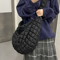 Черная большая сумка через плечо