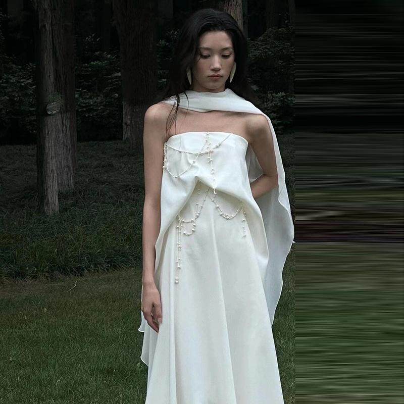 森系轻婚纱晨袍：新娘的法式浪漫仪式感--淘宝好物网