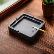 Square black tea table ashtray for home hotel hotel B&B office coffee table tea table large capacity ashtray can be customized