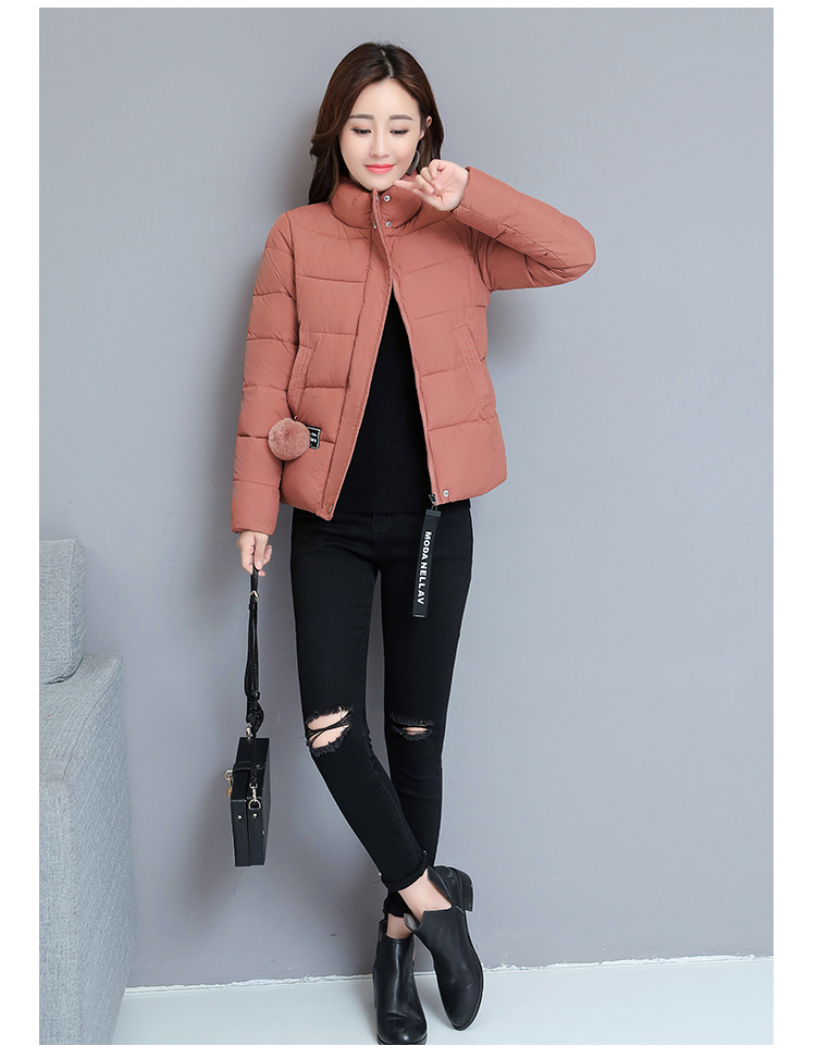 Áo khoác cotton mùa đông 2018 mới ngắn nữ phiên bản Hàn Quốc của áo khoác cotton mỏng chống trượt cho áo khoác cotton dày dành cho học sinh mẫu áo phao đẹp 2020