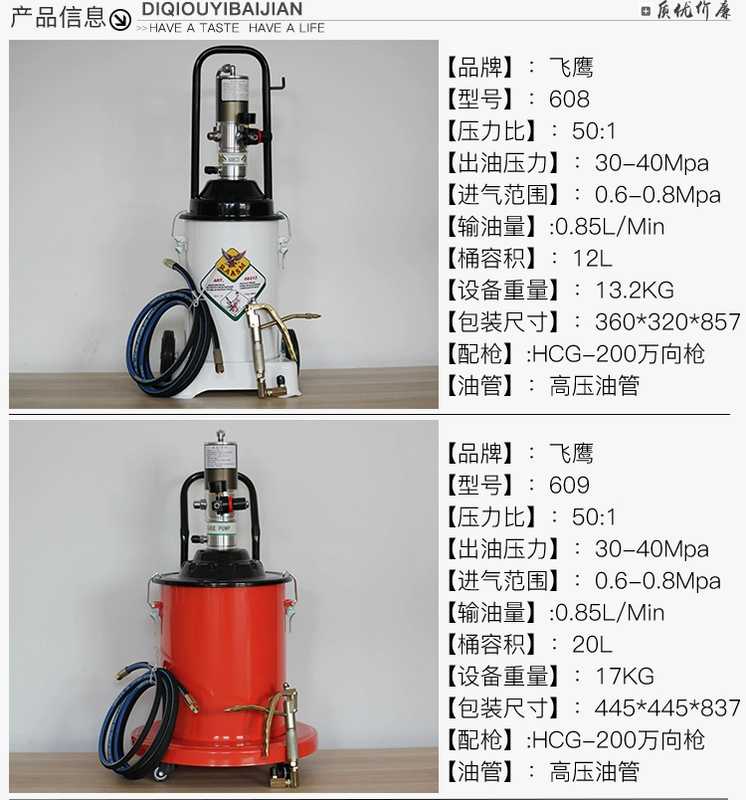 Gun mỡ khí nén Máy bơm dầu phun cao với cấu trúc thượng tầng - áp suất điện nhỏ Máy bơm mỡ bằng điện Súng bơm mỡ