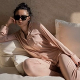 Пижама, лонгслив, демисезонный кардиган, комплект, большой размер